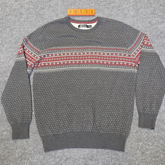 Boca Classics Other - Boca Classics Gray Cotton & Polyester Knit Sweater. Size Large